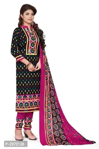 Black Printed Crepe Dress Material with DupattaTop Length: 2.25 (in metres)Bottom Length: 2.0 (in metres)Dupatta Length: 2.0 (in metres)Within 6-8 business days However, to find out an actual date of delivery, please enter your pin code.Black Printed Crepe Dress Material with Dupatta