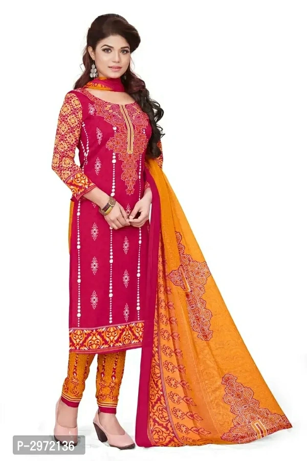 Stylish Pink Printed Crepe Dress Material with DupattaTop Length: 2.25 (in metres)Bottom Length: 2.0 (in metres)Dupatta Length: 2.0 (in metres)Within 6-8 business days However, to find out an actual date of delivery, please enter your pin code.Stylish Pink Printed Crepe Dress Material with Dupatta