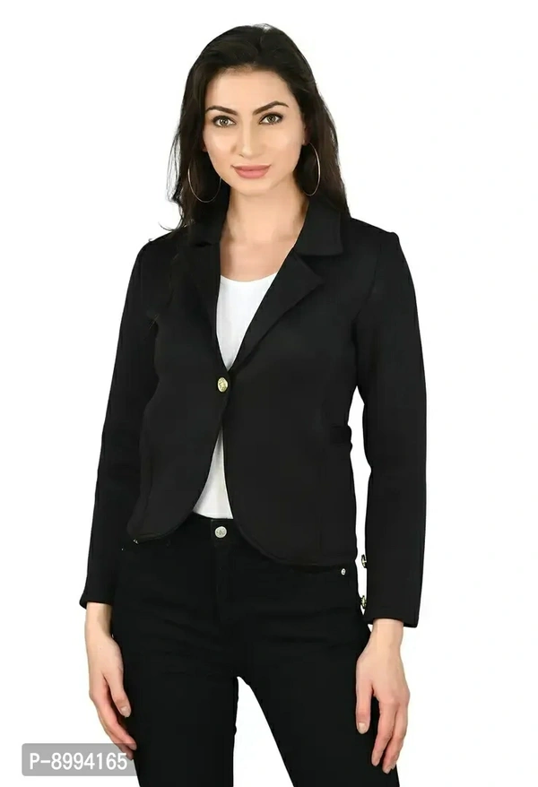 Fashion Hub Women Blazer BlackSize: LSM Type:  Blazers Style:  open front Design Type:  open front Color:  Black Closure:  Button Wash Care:  Machine WashWithin 6-8 business days However, to find out an actual date of delivery, please enter your pin code.• Ideal For -Women• Fabric-sandwich• Category-Blazer"Fashion Hub -Western wear is a an amalgamation of latest western trends, qua - M