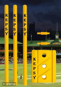 Kepsy K08 Combo of Plastic Bat and Heavy Plastic Cricket Large Stumps Set - 3 Stumps + 2 Bails + 1 Stand (Yellow)(Plastic Wicket Set)Within 6-8 business days However, to find out an actual date of delivery, please enter your pin code.Kepsy K08 Combo of Plastic Bat and Heavy Plastic Cricket Large Stumps Set - 3 Stumps + 2 Bails + 1 Stand (Yellow)(Plastic Wicket Set)