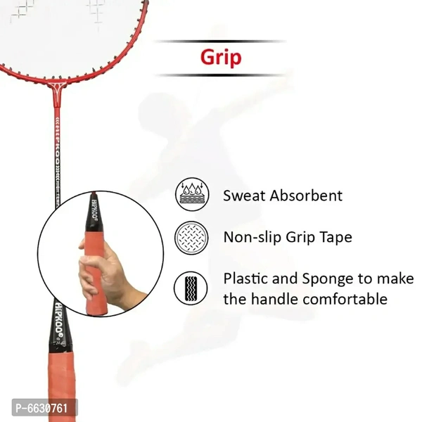 Hipkoo Sports HR 16 Aluminum Badminton Complete Racquets Set | 2 Racket and 3 Shuttlecocks (Red, Set of 2)Within 6-8 business days However, to find out an actual date of delivery, please enter your pin code.Badminton Racquet Combo (Set of 2 Rackets & 3 shuttlecocks) high quality products from Hipkoo. Low torsion steel shaft. Ideal for beginners and intermediate level players, Comes