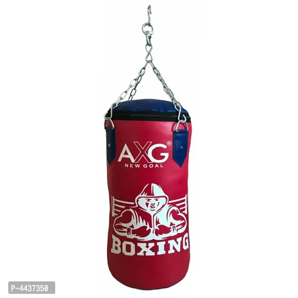 AXG Unfilled Boxing Punching Bag 2.5 ft With stainless steel chain (Heavy PU Material)Within 6-8 business days However, to find out an actual date of delivery, please enter your pin code.AXG unfilled hanging punching bag CUSTOMISABLE FILLING - with a zipped top design letting you adjust the weight of the heavy bag EXTREME DURABILITY - each bag is double stitched, reinforced with he