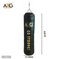 AXG NEW GOAL Sturdy Unfilled 4ft Punching Bag With Chain, Mouth Guard  Pair Of Gloves Boxing KitWithin 6-8 business days However, to find out an actual date of delivery, please enter your pin code.This Boxing Kit includes 4 feet Unfilled Boxing Bag with Chain + 1 Pair of Boxing Gloves + Mouth Guard. Ideal for trainers and beginners