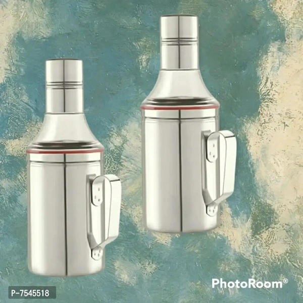 Stainless Steel Nozzle Oil Dispenser 1 Litre Silver | Oil Container | Oil Pourer | Oil Pot | Oil Can | Oil Bottle with Handle Pack of 2 Type:  Water Bottles Dishwasher Safe:  Yes Net Contents:  Pack Of 2 Material:  Stainless Steel Net Contents Details:  Product Name ODORLESS & BPA FREE:  YesWithin 6-8 business days However, to find out an actual date of delivery, please enter your 