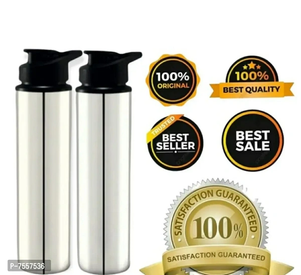 Stainless steel water bottle 1000ml approxe,water bottle,steel bottle,gym,sipper,school,office,water bottle 900ml.(Sports).Pack of 2 Type:  Jars & Containers Material:  SteelWithin 6-8 business days However, to find out an actual date of delivery, please enter your pin code.Stainless Steel Fridge Refrigerator Bottle Thunder is made of Best quality stainless steel. It has a single w