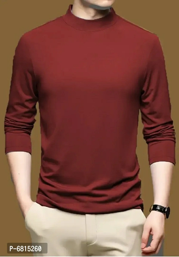 Lime Mens full sleeves turtle neck/high neck t shirtSize: SMLXL Color:  Maroon Fabric:  Polyester Type:  Tees Style:  Solid Design Type:  High Neck TeesWithin 6-8 business days However, to find out an actual date of delivery, please enter your pin code.Lime Full Sleeves Turtle neck/high neck T shirt polyester lycra t shirt Slim Fit t shirt Casual wear T shirt you can Wear it with j - S