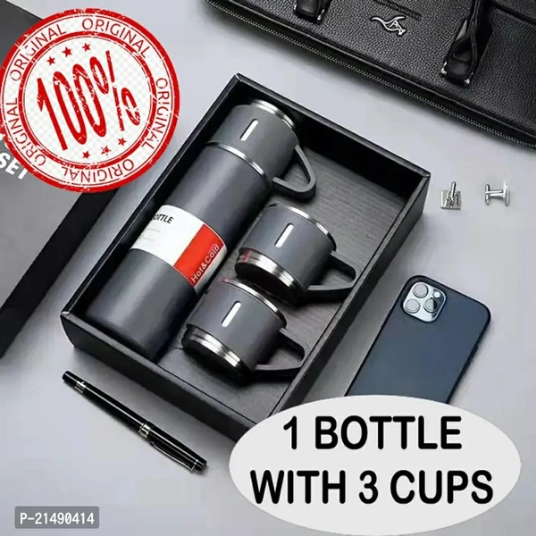 AZANIA Thermosteel 24 Hours Hot and Cold Water Bottle, 1 Piece, 500 ml, Silver | Leak Proof | Office Bottle | Gym | Home | Kitchen | Hiking | Trekking | Travel Bottle Type:  Water Bottles Material:  SteelWithin 6-8 business days However, to find out an actual date of delivery, please enter your pin code.Color: Silver; Material: Stainless Steel; Package Contents: 1 - Piece Duo Dlx T