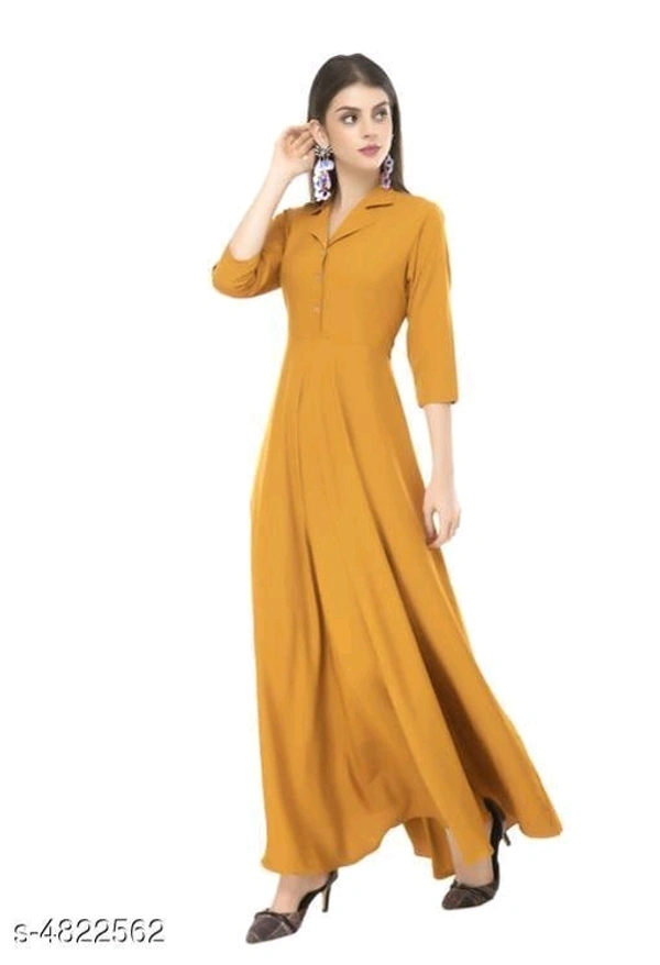 Solid Nude Maxi Crepe DressName: Solid Nude Maxi Crepe DressFabric: CrepeSleeve Length: Three-Quarter SleevesPattern: SolidSizes:S, M, L, XL, XXLCountry of Origin: India - XL