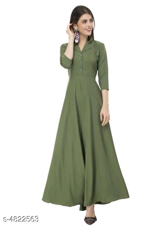Solid Nude Maxi Crepe DressName: Solid Nude Maxi Crepe DressFabric: CrepeSleeve Length: Three-Quarter SleevesPattern: SolidSizes:S, M, L, XL, XXLCountry of Origin: India - XL