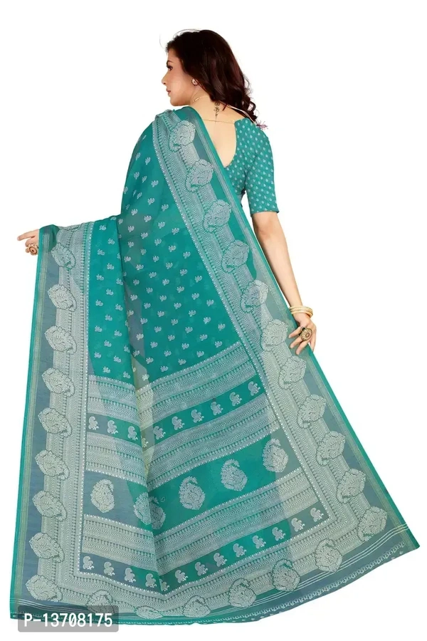 Women Fancy Chanderi Printed Saree with Blouse piece Fabric:  Chanderi Cotton Type:  Saree with Blouse piece Style:  PrintedSaree Length: 5.5 (in metres)Blouse Length: 0.8 (in metres)Within 6-8 business days However, to find out an actual date of delivery, please enter your pin code.