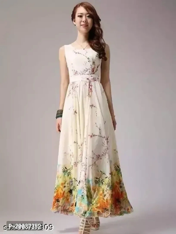Women Stylish Georgette A-Line GownSize: XSSMLXL2XL3XL Color:  Multicoloured Fabric:  Georgette Pack Of:  Single Type:  Stitched Style:  Printed Design Type:  Indo-western Occasion:  CasualWithin 3-5 business days However, to find out an actual date of delivery, please enter your pin code.PRESENTING BY H P FAB LATTEST WESTER WEAR PRODUCT OF SHAHI GOWN - M