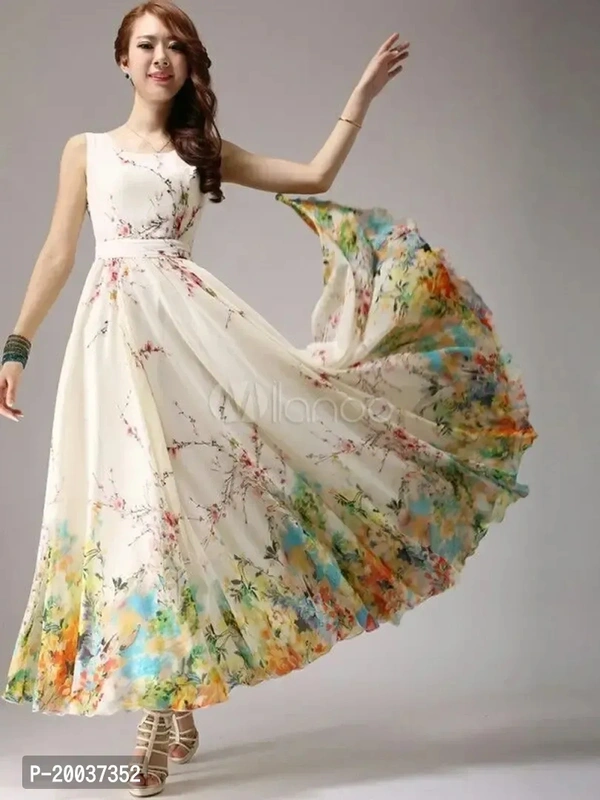 Women Stylish Georgette A-Line GownSize: XSSMLXL2XL3XL Color:  Multicoloured Fabric:  Georgette Pack Of:  Single Type:  Stitched Style:  Printed Design Type:  Indo-western Occasion:  CasualWithin 3-5 business days However, to find out an actual date of delivery, please enter your pin code.PRESENTING BY H P FAB LATTEST WESTER WEAR PRODUCT OF SHAHI GOWN - M
