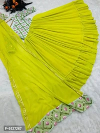green gown with dupattaSize: MLXL2XLWithin 6-8 business days However, to find out an actual date of delivery, please enter your pin code.GOWN FABRICS* : FOX GORGETTE WITH EMBROIDERY MIRROR PEPAR WORK FULL STITCHED *#GOWN INER* : MICRO * #GOWN LANGTH. * 58+ INCH * #GOWN SIZE* :-M,L,XL,XXL *#GOWN FLIR* :- 8 MTR RUFFLES *( FULLY STITCHED )* #128087;*DUPATTA*#128087; *#DUPATTA FABRICS* - XL