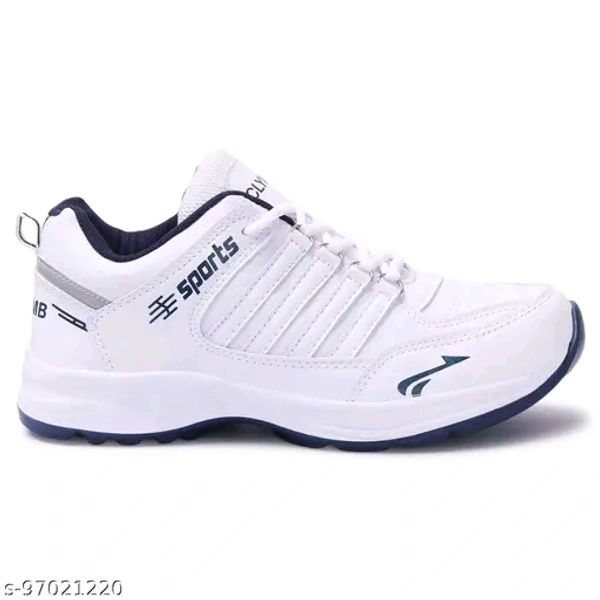 M- -White Mesh   Running/Walking/Gym Sports Shoes For MenName: M- -White Mesh   Running/Walking/Gym Sports Shoes For MenMaterial: SyntheticSole Material: EVAFastening & Back Detail: Lace-UpPattern: SolidNet Quantity (N): 1We believe in delivering Quality Par Excellence products to customers for their happy experience with us.Sizes: IND-6 (Foot Length Size: 25 cm) IND-7 (Foot Length - 9