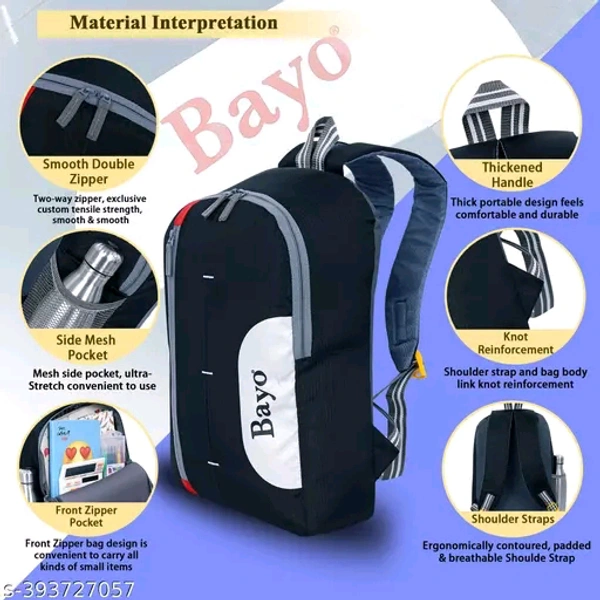 Medium Laptop Backpack Lightweight For School Collage Office Tuition and Picnic Backpack School Bag Collage Bag Backpack For Boys & Girls Men & WomenName: Medium Laptop Backpack Lightweight For School Collage Office Tuition and Picnic Backpack School Bag Collage Bag Backpack For Boys & Girls Men & WomenMaterial: PolyesterNet Quantity (N): 4This BAYO Bag is 25Liter 17 ×11 inch Light