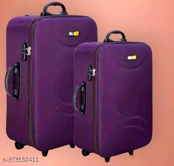 Sitara Bags Trolley Bag Luggage - 20" & 24" Size Set Of 2 suitcase luggage bagName: Sitara Bags Trolley Bag Luggage - 20" & 24" Size Set Of 2 suitcase luggage bagMaterial: PlasticNo. of Compartments: More than 5Product Length: 10 cmProduct Height: 10 cmProduct Breadth: 10 cmNet Quantity (N): 2Set of 2 suitcase combo comes with 24inch and 20 inch respective sizes build up with heavy