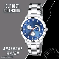 Stainless Steel Strap Analog Watch For MenName: Stainless Steel Strap Analog Watch For MenStrap Material: Stainless SteelCase: AsymmetricCase/Bezel Material: Stainless SteelClasp Type: Stainless Steel BuckleDate Display: NoDial Design: SolidDial Shape: RoundDisplay Type: AnalogDual Time: NoGps: NoLight: NoMechanism: QuartzPower Source: Battery PoweredScratch Resistant: YesShock Res