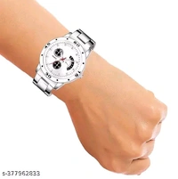 Stainless Steel Strap Analog Watch For MenName: Stainless Steel Strap Analog Watch For MenStrap Material: Stainless SteelCase: AsymmetricCase/Bezel Material: Stainless SteelClasp Type: Stainless Steel BuckleDate Display: NoDial Design: SolidDial Shape: RoundDisplay Type: AnalogDual Time: NoGps: NoLight: NoMechanism: QuartzPower Source: Battery PoweredScratch Resistant: YesShock Res
