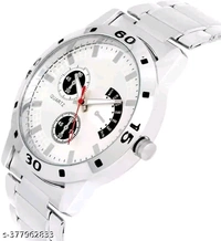 Stainless Steel Strap Analog Watch For MenName: Stainless Steel Strap Analog Watch For MenStrap Material: Stainless SteelCase: AsymmetricCase/Bezel Material: Stainless SteelClasp Type: Stainless Steel BuckleDate Display: NoDial Design: SolidDial Shape: RoundDisplay Type: AnalogDual Time: NoGps: NoLight: NoMechanism: QuartzPower Source: Battery PoweredScratch Resistant: YesShock Res