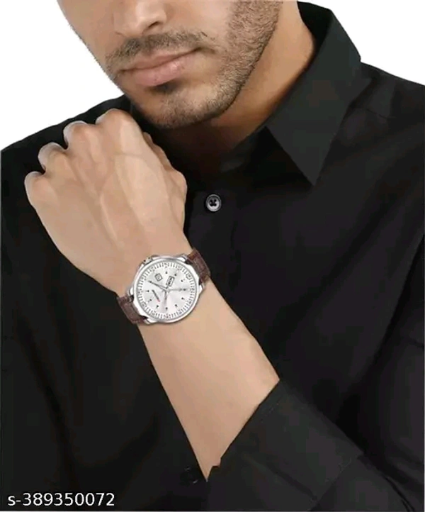 Men Day&Date Functioning Brown Premium Leather Unique Shock Proof Quartz Analog Watch - For Men&BoysName: Men Day&Date Functioning Brown Premium Leather Unique Shock Proof Quartz Analog Watch - For Men&BoysStrap Material: Faux Leather/LeatheretteCase: AsymmetricCase/Bezel Material: Stainless SteelClasp Type: Stainless Steel BuckleDate Display: YesDial Design: SolidDial Shape: Round