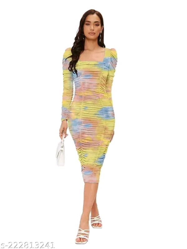 Checkout this latest DressesProduct Name: *Norzy Paris - Party wear self Designer Women Dress*Fabric: PolyesterSleeve Length: Long SleevesPattern: SolidNet Quantity (N): 1Sizes:XS, S (Bust Size: 34 in) M (Bust Size: 36 in) L (Bust Size: 38 in) XL (Bust Size: 40 in) Self Designer Premium DressStyle: ElegantPeices: One Piece DesignerWash care: Machine, Hand , ProfessionalFabric : Str - L