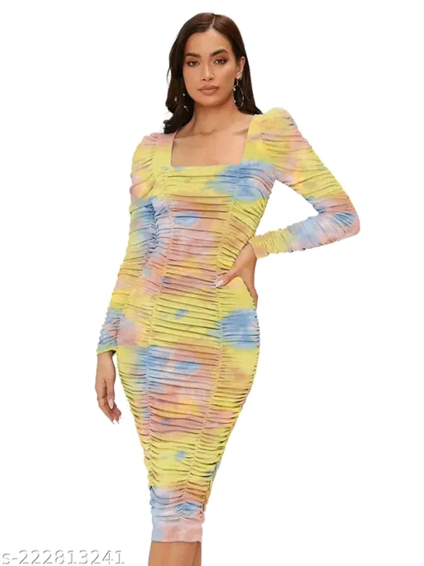 Checkout this latest DressesProduct Name: *Norzy Paris - Party wear self Designer Women Dress*Fabric: PolyesterSleeve Length: Long SleevesPattern: SolidNet Quantity (N): 1Sizes:XS, S (Bust Size: 34 in) M (Bust Size: 36 in) L (Bust Size: 38 in) XL (Bust Size: 40 in) Self Designer Premium DressStyle: ElegantPeices: One Piece DesignerWash care: Machine, Hand , ProfessionalFabric : Str - L