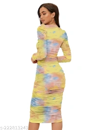 Checkout this latest DressesProduct Name: *Norzy Paris - Party wear self Designer Women Dress*Fabric: PolyesterSleeve Length: Long SleevesPattern: SolidNet Quantity (N): 1Sizes:XS, S (Bust Size: 34 in) M (Bust Size: 36 in) L (Bust Size: 38 in) XL (Bust Size: 40 in) Self Designer Premium DressStyle: ElegantPeices: One Piece DesignerWash care: Machine, Hand , ProfessionalFabric : Str - L