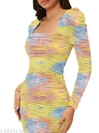 Checkout this latest DressesProduct Name: *Norzy Paris - Party wear self Designer Women Dress*Fabric: PolyesterSleeve Length: Long SleevesPattern: SolidNet Quantity (N): 1Sizes:XS, S (Bust Size: 34 in) M (Bust Size: 36 in) L (Bust Size: 38 in) XL (Bust Size: 40 in) Self Designer Premium DressStyle: ElegantPeices: One Piece DesignerWash care: Machine, Hand , ProfessionalFabric : Str - L