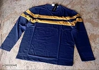 Checkout this latest TshirtsProduct Name: * Classy Elegant Men Polyester Tshirts*Fabric: PolycottonSleeve Length: Long SleevesPattern: StripedNet Quantity (N): 1Sizes:S (Chest Size: 36 in, Length Size: 27 in) M (Chest Size: 38 in, Length Size: 27.5 in) L (Chest Size: 40 in, Length Size: 28 in) XL (Chest Size: 42 in, Length Size: 29 in) Men T-shirt || Half Sleeve Tshirt for Men|| Co - S