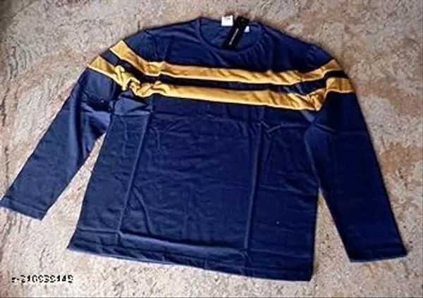 Checkout this latest TshirtsProduct Name: * Classy Elegant Men Polyester Tshirts*Fabric: PolycottonSleeve Length: Long SleevesPattern: StripedNet Quantity (N): 1Sizes:S (Chest Size: 36 in, Length Size: 27 in) M (Chest Size: 38 in, Length Size: 27.5 in) L (Chest Size: 40 in, Length Size: 28 in) XL (Chest Size: 42 in, Length Size: 29 in) Men T-shirt || Half Sleeve Tshirt for Men|| Co - S