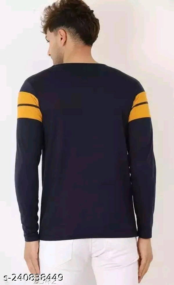 Checkout this latest TshirtsProduct Name: * Classy Elegant Men Polyester Tshirts*Fabric: PolycottonSleeve Length: Long SleevesPattern: StripedNet Quantity (N): 1Sizes:S (Chest Size: 36 in, Length Size: 27 in) M (Chest Size: 38 in, Length Size: 27.5 in) L (Chest Size: 40 in, Length Size: 28 in) XL (Chest Size: 42 in, Length Size: 29 in) Men T-shirt || Half Sleeve Tshirt for Men|| Co - M
