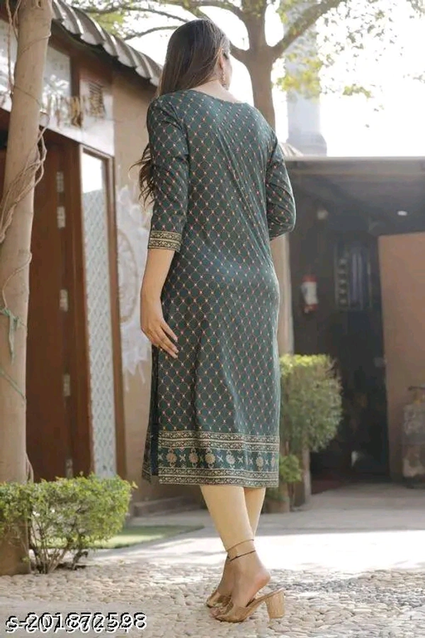 Straight KurtiName: Straight KurtiFabric: RayonSleeve Length: Three-Quarter SleevesPattern: PrintedCombo of: SingleSizes:S (Bust Size: 36 in, Size Length: 46 in) M (Bust Size: 38 in, Size Length: 46 in) L (Bust Size: 40 in, Size Length: 46 in) XL (Bust Size: 42 in, Size Length: 46 in) XXL (Bust Size: 44 in, Size Length: 46 in) XXXL (Bust Size: 46 in, Size Length: 46 in) Printed Str - L