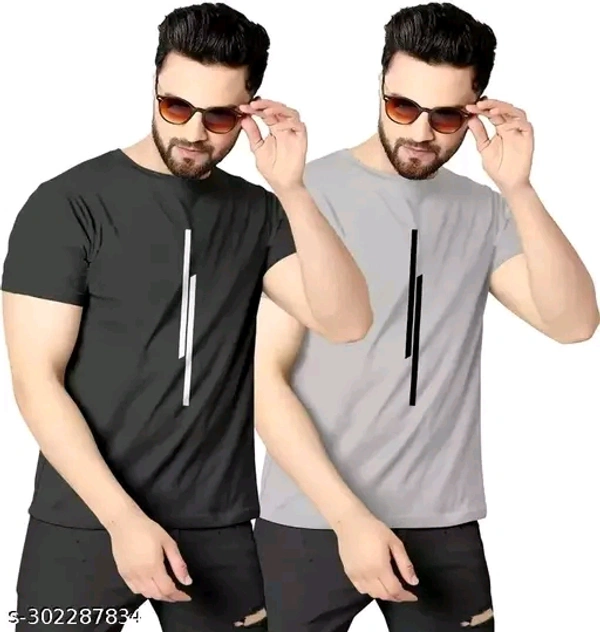 BEST TRENDING COMBO T-SHIRT FOR MEN Name: BEST TRENDING COMBO T-SHIRT FOR MEN Fabric: PolyesterSleeve Length: Short SleevesPattern: StripedNet Quantity (N): 2Sizes:S, M, L, XLCountry of Origin: India - XL