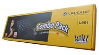 LAPCARE  Wireless Keyboard and Mouse Combo with Auto Sleep || Wireless Membraned Keyboard and 1200 DPI Mouse Combo (Black) 2yr Warranty - Black