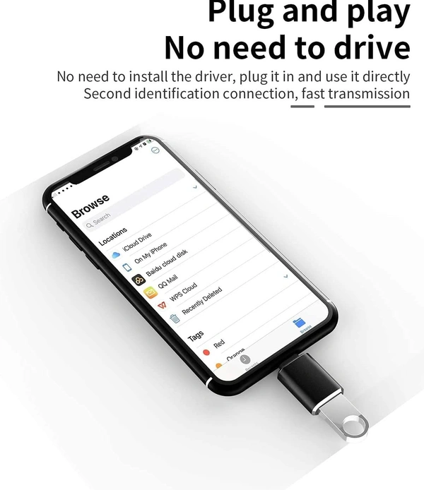 USB 3.0 OTG Adapter Compatible with All iPhones and All iPads (Pack of 2 )