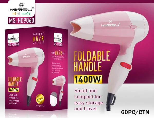 Foldable Hair Dryer 1400W Small & Compact