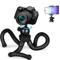 Flexible Gorillapod Tripod with 360 Rotating Ball Head Tripod for All DSLR Cameras(Max Load 1.5 kgs) & Mobile Phones + Free Heavy Duty Mobile Holder(Black) (12 Inch, Black and Red)
