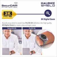 Halonix SecurCAM Wireless 3MP 3K Pro HD Wi-Fi Smart Home Security Dome Camera| 8X Digital Zoom| 2-Way Audio| Night Vision| Motion Detection| Cloud Storage| SD Card Slot| Live View | Alarm Schedule