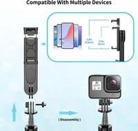 Selfie Stick Tripod with Fill Removable Light, 360 Degree Rotation, 44 inch Extendable Selfie Stick with Detachable Wireless Remote for Youtubers Live Video, Vlogging for with All Smartphones