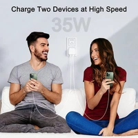 35W Dual USB- C Port PD Charger Compatible with iPhone 14/14 Plus/ 14 Pro/ 14 Pro Max/I-Phone 13/13 Pro/ 13 Pro Max/ 13 Mini/ 12/12 Pro/ 12 Pro Max/11/11 Pro (Only Adapter)