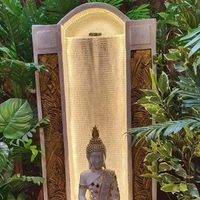 Jharna Buddha Water Fountain Resin Fiberglass Water Fountain for Home Office Living Room Décor with LED Lights and Water Pump
