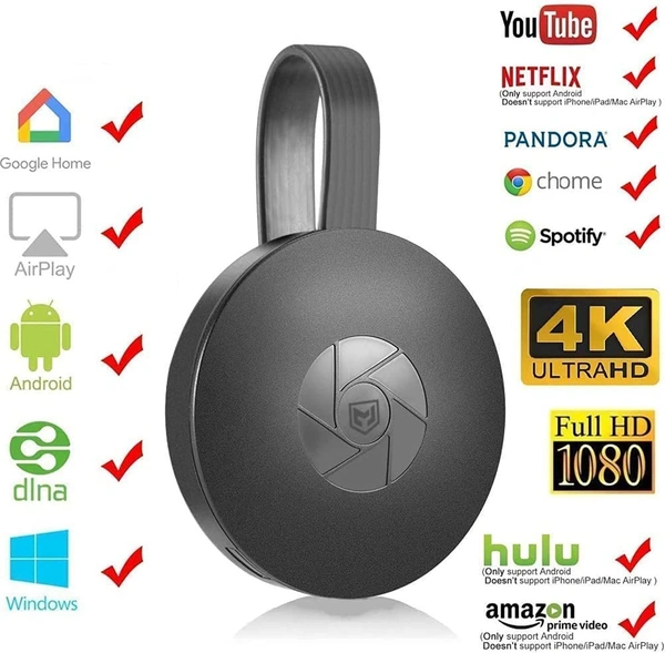 Wi-Fi Wireless Display Dongle | DLNA Wireless HDMI Screen Mirroring Wi-Fi Adaptor (CROMECAST)