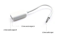  Earphone Spliter 3.5Mm Stereo Audio Male To 2 X 3.5Mm Female Earphone Splitter Cable Adapter,dual earphones connector,3.5 mm dual cable,couple earphone connector (Audio Splitters) Pack of 2
