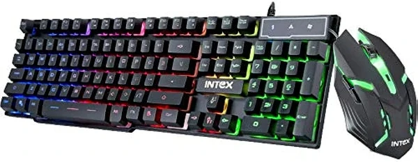 Intex Gaming KB & Mouse Combo-400 Black USB Wired Desktop Keyboard