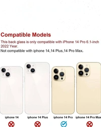 iPhone Replacement Part for Rear(Back) Glass Panel Compatible with (iPhone 14 Pro) 6 Month Warranty  - Gold