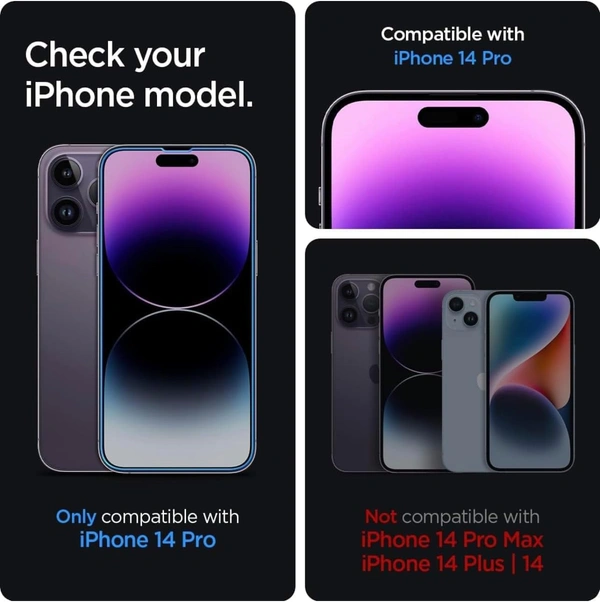 Premium Tempered Glass for iPhone 14 Pro with Edge to Edge Coverage, Pack of 1