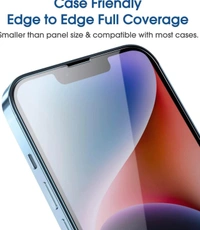 Premium Tempered Glass for iPhone 14 Pro with Edge to Edge Coverage, Pack of 1