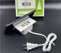 6 USB High Speed Socket Stand Charger 3.1a | for Mobile Charger, USB Charging Station for Multiple Devices Smart Phone Tablet Smart Watch 6 Port iPhone & Android Compatibility|White