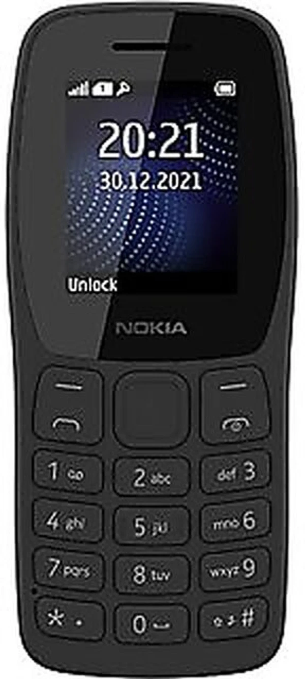 Nokia 105-SS Black Refurbished - Superb Condition, Like New