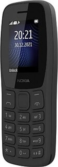 Nokia 105-SS Black Refurbished - Superb Condition, Like New - Red